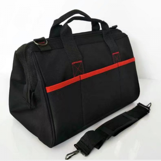 Custom Heavy Duty Electrician Tote Tool Bag With Big Mouth